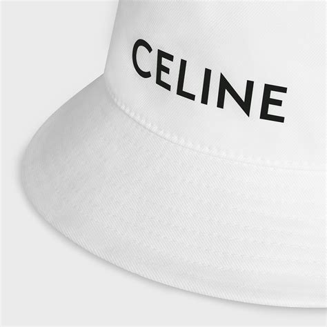 celine white bucket hat